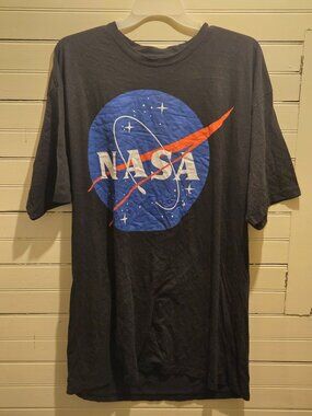 Buzz Aldrin T-Shirt Mens 3XL Tall NASA Logo Black Short Sleeve Graphic Tee